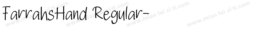 FarrahsHand Regular字体转换